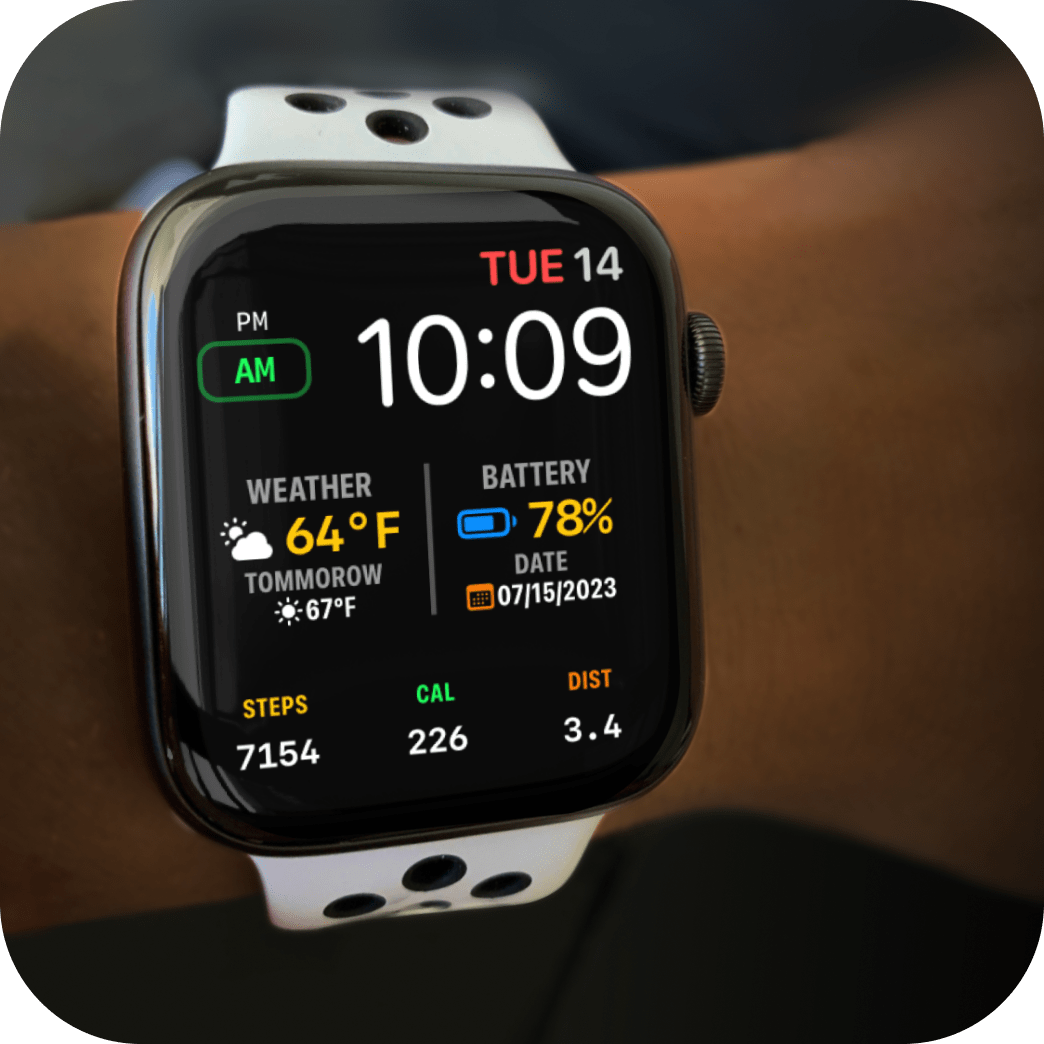 Photo with Apple Watch Faces from app Watch Faces Gallery #1 for review